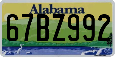 AL license plate 67BZ992