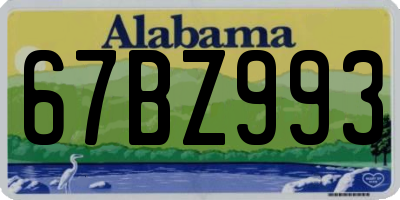 AL license plate 67BZ993