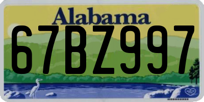 AL license plate 67BZ997
