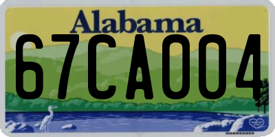 AL license plate 67CA004
