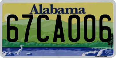 AL license plate 67CA006