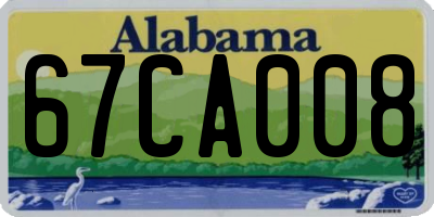 AL license plate 67CA008