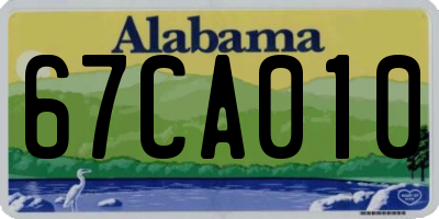 AL license plate 67CA010