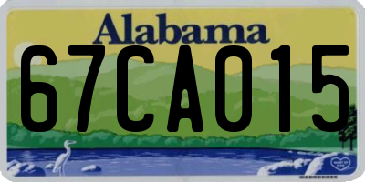 AL license plate 67CA015