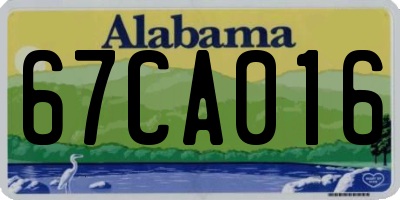 AL license plate 67CA016