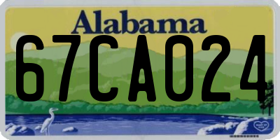 AL license plate 67CA024