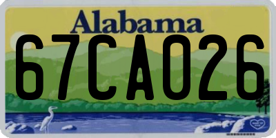 AL license plate 67CA026