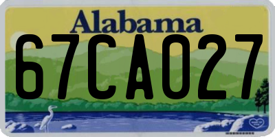 AL license plate 67CA027