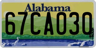 AL license plate 67CA030