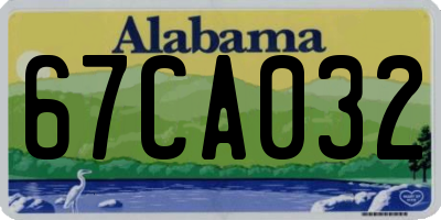 AL license plate 67CA032