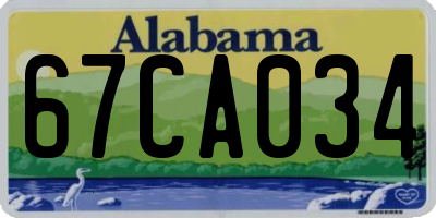 AL license plate 67CA034