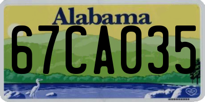 AL license plate 67CA035