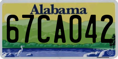 AL license plate 67CA042