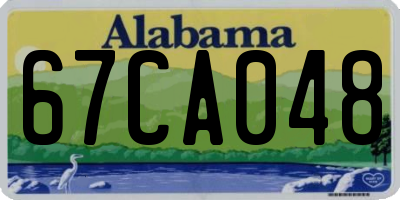 AL license plate 67CA048