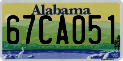 AL license plate 67CA051