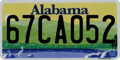 AL license plate 67CA052