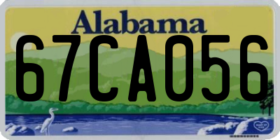 AL license plate 67CA056