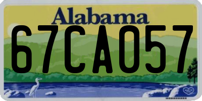 AL license plate 67CA057