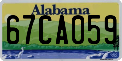 AL license plate 67CA059