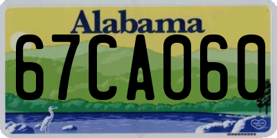 AL license plate 67CA060