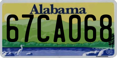 AL license plate 67CA068