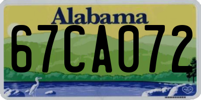 AL license plate 67CA072
