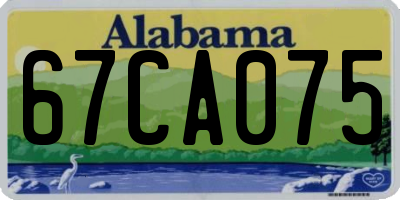 AL license plate 67CA075