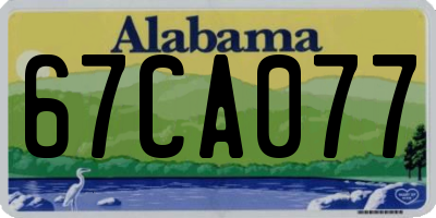 AL license plate 67CA077