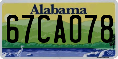 AL license plate 67CA078