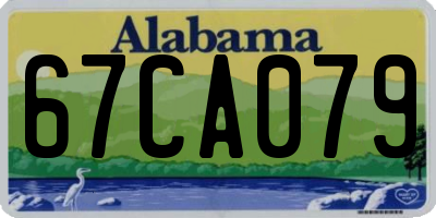 AL license plate 67CA079