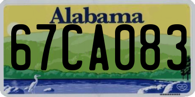 AL license plate 67CA083