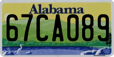 AL license plate 67CA089