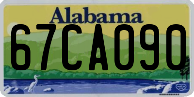 AL license plate 67CA090