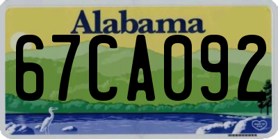 AL license plate 67CA092
