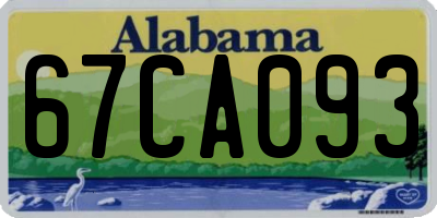 AL license plate 67CA093