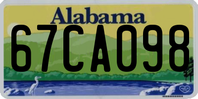 AL license plate 67CA098