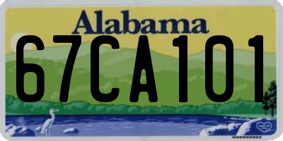AL license plate 67CA101
