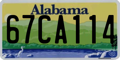 AL license plate 67CA114