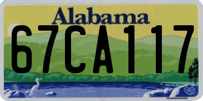 AL license plate 67CA117