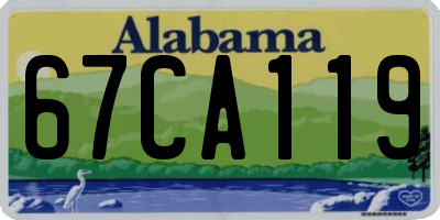 AL license plate 67CA119