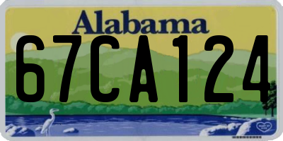 AL license plate 67CA124