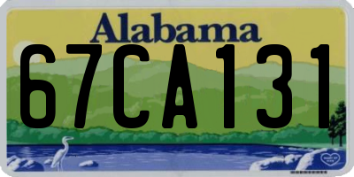 AL license plate 67CA131