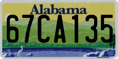 AL license plate 67CA135