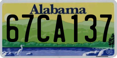 AL license plate 67CA137