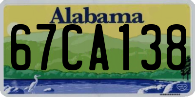AL license plate 67CA138