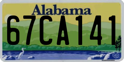 AL license plate 67CA141