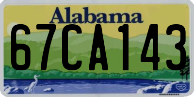AL license plate 67CA143