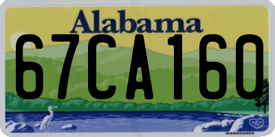 AL license plate 67CA160