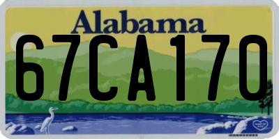 AL license plate 67CA170