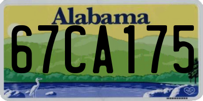 AL license plate 67CA175